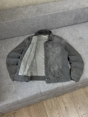 Vintage AllSaints denim suede Y2K jeans jacket size L Men’s Distressed Style - Image 1 of 4