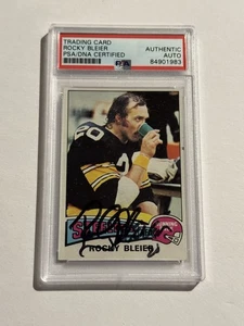 Autografo firmato Rocky Bleier STEELERS 1975 Topps Rookie Card 39 PSA - Foto 1 di 2