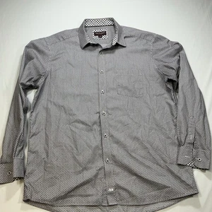 Camisa de manga larga con botones estampado geométrico XL Johnston Murphy para hombre - Imagen 1 de 12