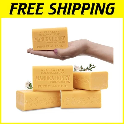 Luxury 6.6 OZ Manuka Honey Soap Bars with Jojoba Oil - Perfect for Daily Use - Image 1 of 4