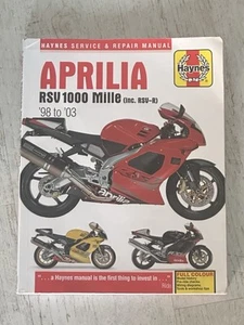 Haynes Manual 4255 - Aprilia RSV1000 Mille (inc. RSV-R), '98 to '03 - Picture 1 of 8