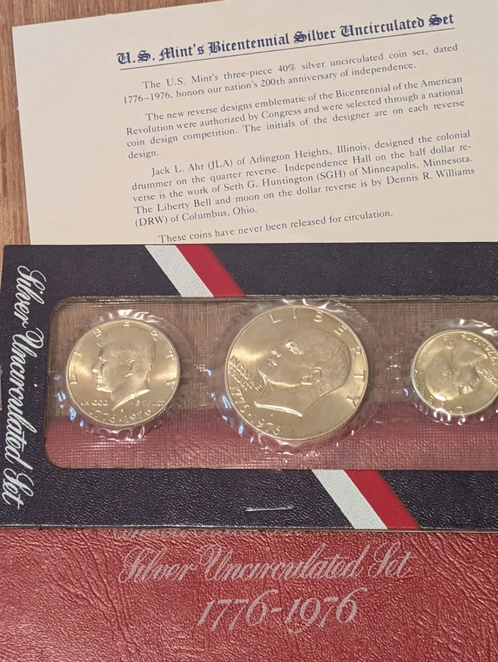United States Bicentennial Silver Uncirculated Coin Set 1776-1976, 40% Silver - Image 1 of 1