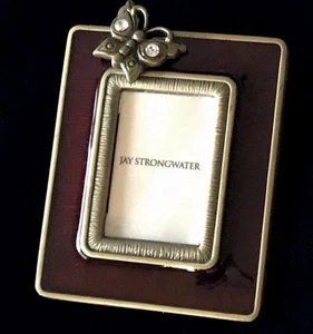 Jay Strongwater rot und gold Rahmen mit Neu mit Etikett Schmetterling Akzent. Neu mit Staubbeutel - Bild 1 von 4