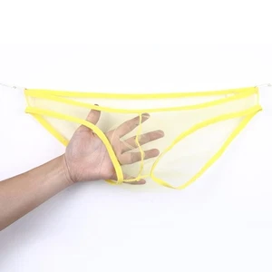 Männliche dünne Unterhose transparent Sissy für DESSOUS durchsichtig Netz Slips - Bild 1 von 24