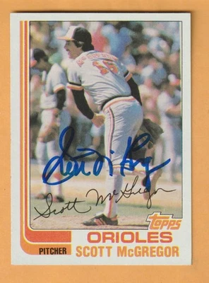 Scott McGregor Baltimore Orioles AUTO Signed 1982 Topps El Segundo California - Image 1 of 2