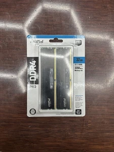 Crucial Pro RAM 32GB Kit (2X16Gb) DDR4 3200Mhz Desktop Memory RAM - Picture 1 of 2