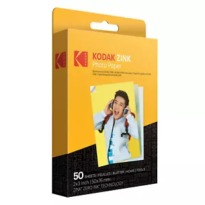 Kodak 2x3” Premium Zink Photo Paper - 50 Sheets Sticky-Backed Photo Paper - Picture 1 of 7