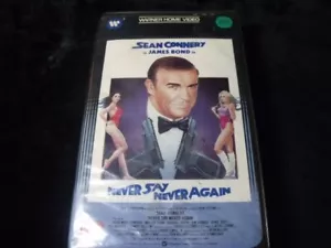 VINTAGE NEVER SAY NEVER AGAIN VHS CLAMSHELL JAMES BOND SEAN CONNERY 1983 FREE SH - Foto 1 di 3