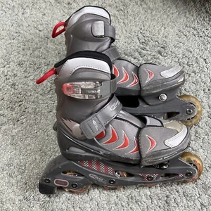 HY-Sports Kinder-Inliner Netto verstellbar 31 - 33 rot-silber - Bild 1 von 5