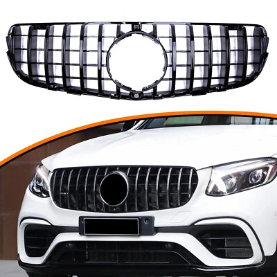 GTR Style Front Grille For Mercedes Benz GLC W/X253 GLC300 GLC350 2015-19 Black Foto 1 de 4