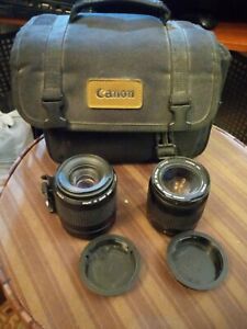 Mint  Canon EF 28-80mm Zoom & Canon EF 80-200mm Zoom Camera Lens In Case