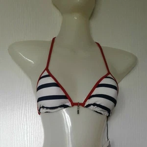 LITTLE MARCEL MARINE MULTICOLORED STRIPE BIKINI SWIMSUIT TOP - Picture 1 of 5