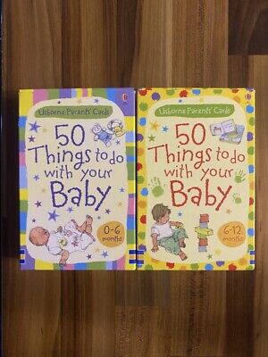 Usborne Parents Cards 50 Things To Do With Your Baby 0-6 & 6-12 Months • 8.50£