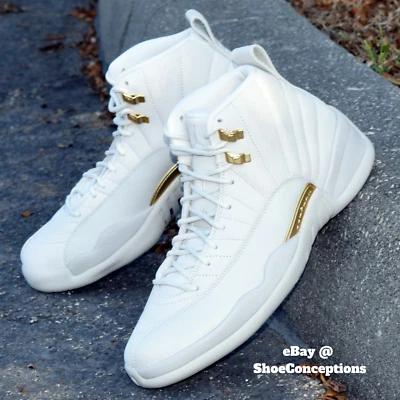 Nike Air Jordan 12 Retro Shoes Phantom Metallic Gold FD9101-007 Multi Sizes NEW - Image 1 of 4