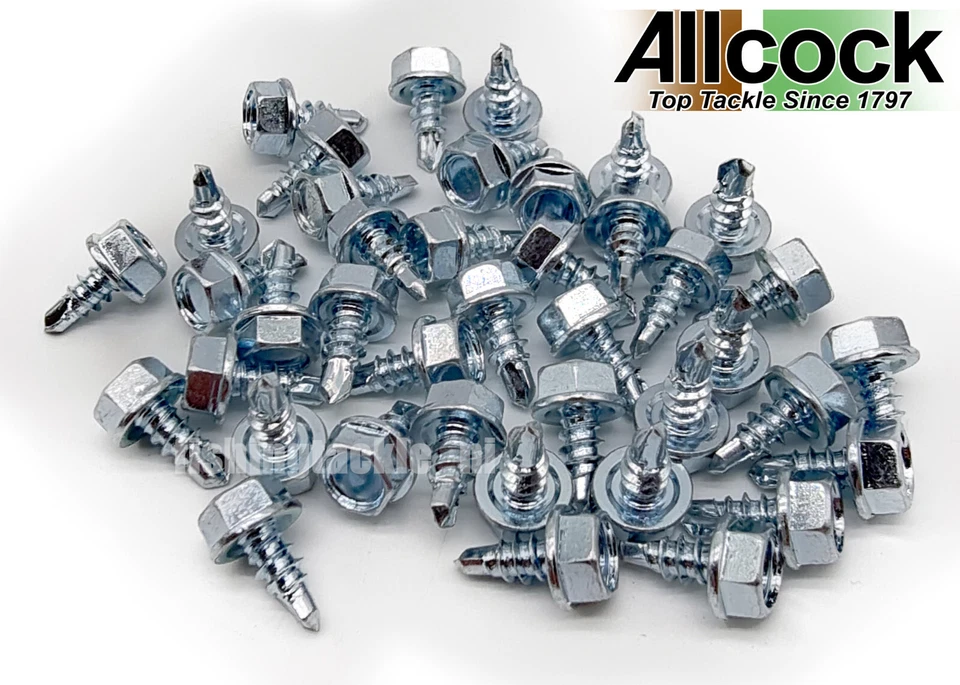 Allcock Wading Boot Screw In Studs 40 Pack Waders Zinc Coated Fly Fishing - Image 1 of 1