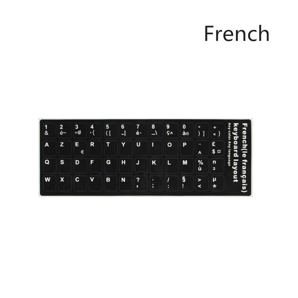 Laptop Keyboard Stickers Durable Keyboard Replacement Stickers Keyboard Alphabet - Image 1 of 4