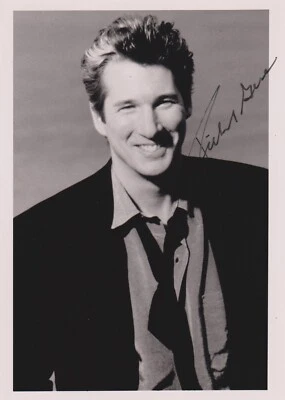 RICHARD GERE Original Autogramm signiertes HGF Foto Top Portrait + Brief - Bild 1 von 3