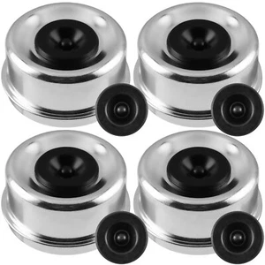 4pcs 2.72" Axle Chrome Hub Cover For Most 7000 to 8000 Pound - Foto 1 di 8