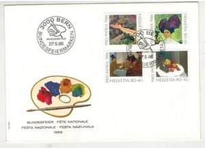 Nationalfeiertag 27. Mai 1986 / Bern Bundesfiirmarken / 4 Briefmarken Pro Patria Schweiz  - Bild 1 von 1