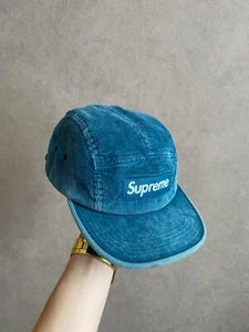 SUPREME Corduroy Camp Cap 5 Panel Box Logo Strap SS16 - Picture 1 of 10
