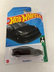 2024 Hot wheels Tesla Model Y Black 15/250 Hw Green Speed 3/10 A52 - Foto 1 di 2