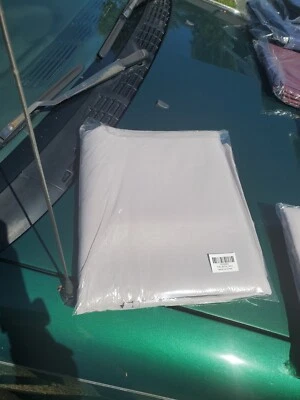 Silver Polyester 90x132" Rectangle TABLECLOTHS Wedding Party Supplies Linens  - Image 1 of 2