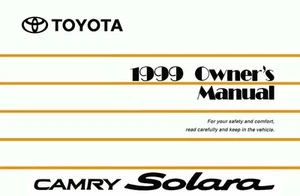 Toyota Camry Solara 1999 propietarios manual guía de usuario referencia operador fusibles de libro - Imagen 1 de 1