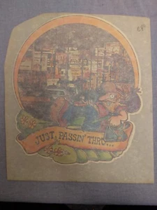 Vintage 1970s Hill Billy Just Passin’ Thru Iron On Transfer - Picture 1 of 2