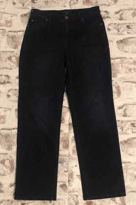 Eileen Fisher Jeans SZ 4 Organic Cotton Straight Leg Dark Blue Denim Pant 30x28L - Image 1 of 4