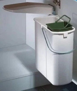 Wesco Klassikline Einbau Abfallsammler türmontage CREME WEIẞ neu Küchenmülleimer - Bild 1 von 4