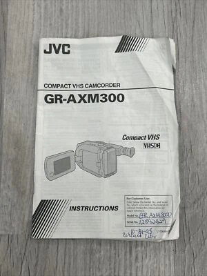 JVC VHS-C VHS Analog Camcorder Video Camera Manual Instructions Only - Image 1 of 3