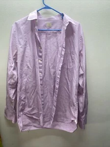 J. Crew Shirt Mens Large Purple Long Sleeve Button Down Slim Fit 2 Ply - Picture 1 of 9