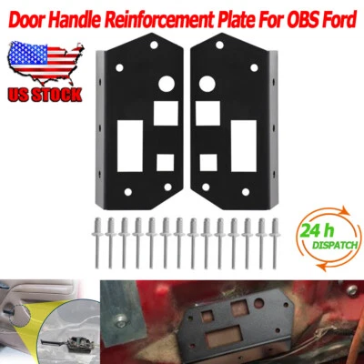 For 1980-1997 OBS Ford F150 F250 & Bronco Door Handle Reinforcement Plate Kit US Foto 1 de 4