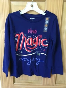 NWT Gymboree Navy Blue Find Magic Tee Shirt Top Girls Outlet Long sleeve - Picture 1 of 1