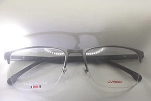 CARRERA 8861 R80 semi Rimless Eyeglass Frame Only 56□19 145 Gunmetal/black - Picture 1 of 8