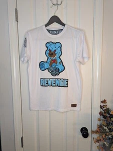 Elite Premium Denim T Shirt Size Small Bear Embroidered - Picture 1 of 5