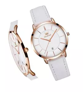 Women Watches Ultra Thin 6.5mm Minimalist Dress Fashion Leather Strap - Picture 1 of 6
