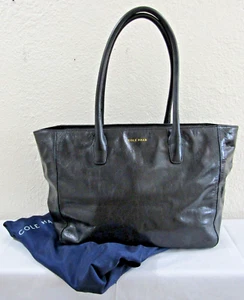 Bolso de hombro Cole Haan de cuero negro con bolsa antipolvo azul - Imagen 1 de 16