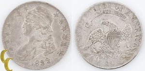 1832 Capped Bust Half Dollar (Extra Fine, XF) Silver 50c 1/2 $ EF KM-37 - Picture 1 of 4