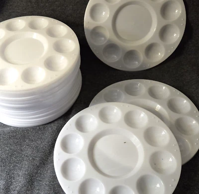 24 paletas mezcladoras de colores de plástico blanco gouache/acrílico/acuarela Foto 1 de 4