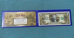 Battle of Antietam Civil War Colorized $2 Bill U.S. Legal Tender Currency - Picture 1 of 4