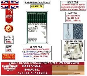 KANSAI SPECIAL COVERSTITCH TVX3 SAN S=65/9 UY128 SAN10 (GJS) SEWING MCHN NEEDLE - Picture 1 of 3