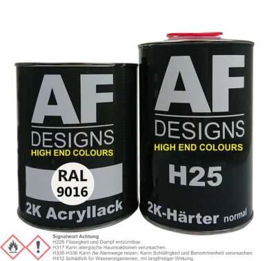 2K Lack Set RAL 9016 VERKEHRSWEISS glänzend matt Holz Maschinen Industrielack LK - Bild 1 von 2