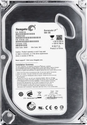 Hard Drive Seagate barracuda LP ST3500412AS 500GB 5900U/Min 16MB SATA II 3.5 " - Image 1 of 3