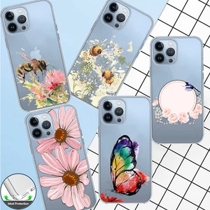 Preciosa funda de teléfono transparente con mariposa de abeja para iPhone 14 13 12 Pro Max 8 15 16e - Imagen 1 de 76