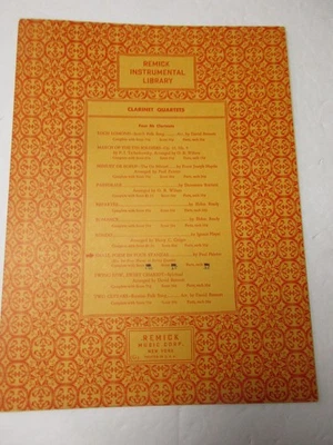 Paul Painter Small Poem in Four Stanzas Clarinet Quartet Sheet Music - Image 1 of 2