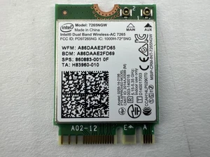 901229-855 Intel Dual Band Wireless-AC 7265NV 802.11ac 2x2 WiFi + Bluetooth 4.0 - Zdjęcie 1 z 3