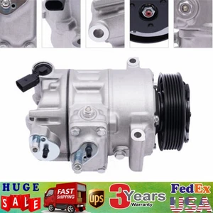 AC Compressor + Clutch For Volkswagen Beetle CC Golf GTI Jetta 2006-15 1.8L 2.0L - Picture 1 of 15