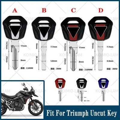 Ajuste para Triumph Daytona Scrambler Speed Triple Thruxton 675 1050 llave en blanco sin cortar Foto 1 de 4