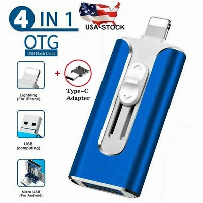 2TB 1TB USB i Flash Drive Storage Memory Stick For iPhone iPad PC IOS Android US - Image 1 of 4